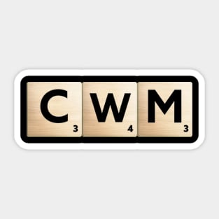 CWM Scrabble Sticker